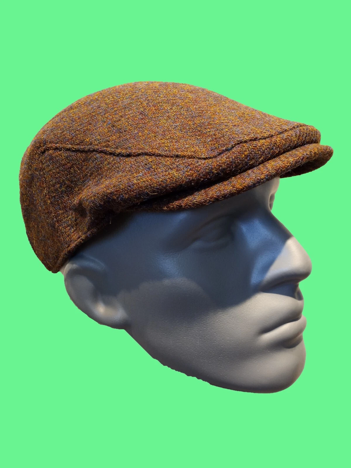 Scottish Highland Harris Tweed® Cap in Brown Mix - PICK SIZE