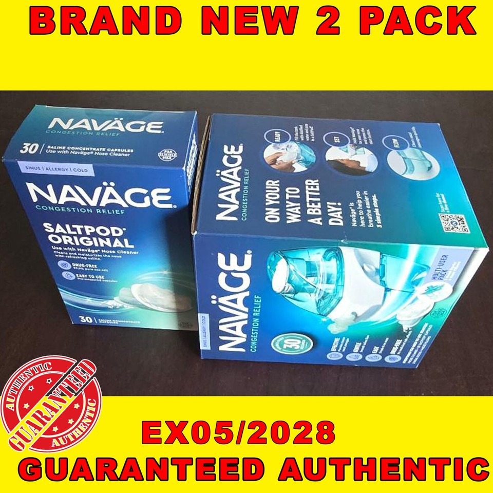 Navage Nasal Care Saline Nasal Irrigation Multi-User Includes 30 ...