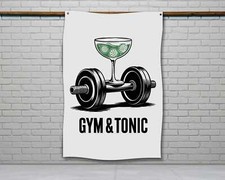Motivational Home Gym Flag - Fitness Wall Art Garage Decor
