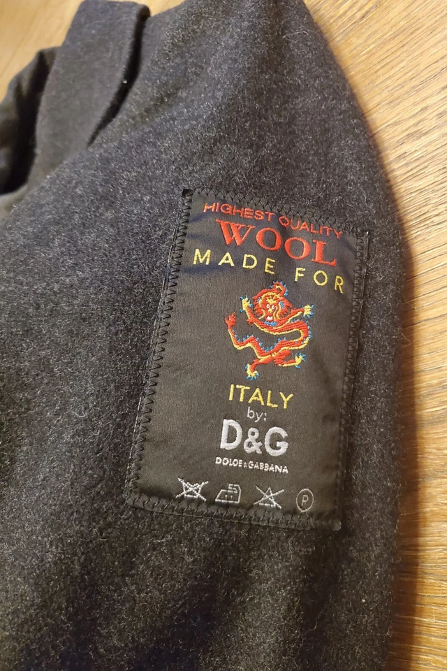 Abrigo de lana para mujer Dolce and Gabbana gris carbón mediano Foto 4 de 4