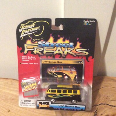 Johnny White Lightning Street Freaks VW Samba Bus Van Black with Flames Chase VW