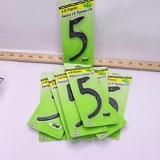 (10-Pk) Hy-Ko House Number 5 Plastic Black PN-29