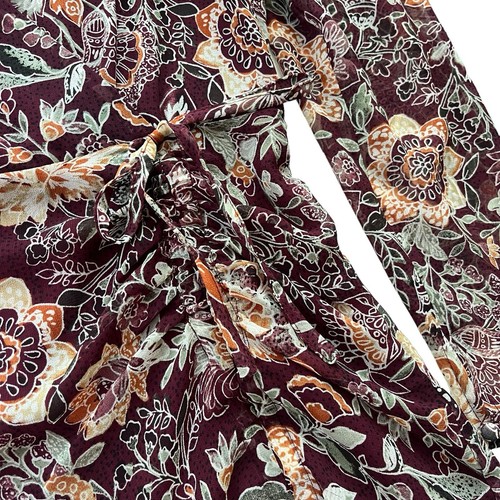 BB Dakota Steve Madden Womens Sz Medium Port Maroon Floral Fancy That Mini Dress - Picture 8 of 19