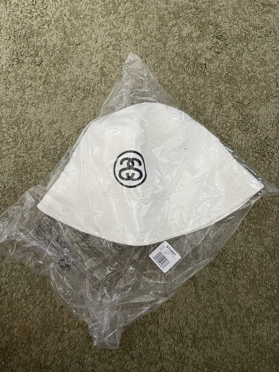 Authentic Stussy SS Link Double S White Bucket Hat | eBay