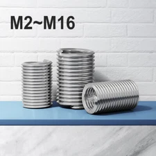 M2 M2.5 M3 M4~ M16 Threaded Inserts Metric 304 Stainless Steel Helical Inserts