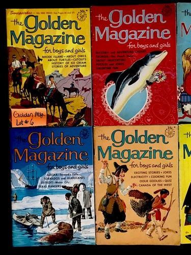GOLDEN MAGAZINE Lot#6 of 6 Children's Activities Stories Games Holiday Puzzles - Picture 3 of 11