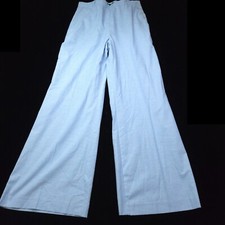 NEW POLO RALPH LAUREN WOMENS PANTS -14 CHAMBRAY ULTRA HIGH RISE SAILOR WIDE LEG