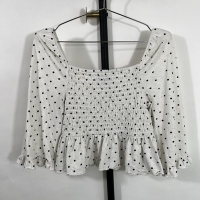 american eagle polka dot top