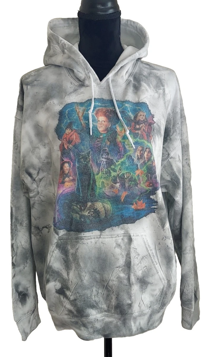 Hocus Pocus Hoodie Sweatshirt Women Large TieDie Sanderson Sisters Gildan Heavy