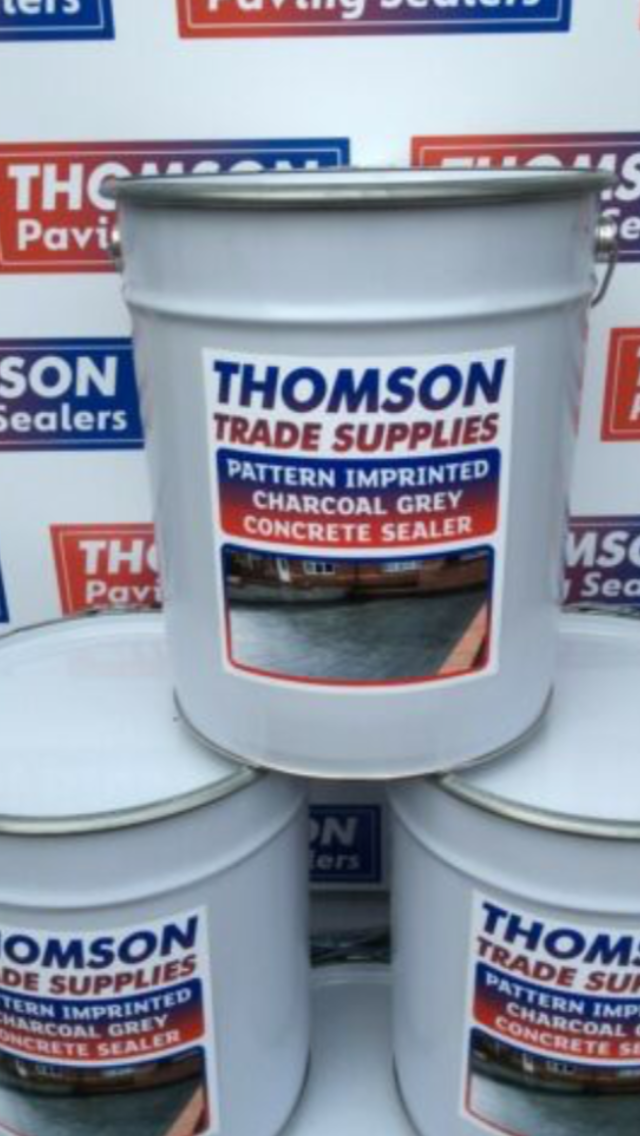 Imprinted concrete coloured driveway sealer paint CHARCOAL GREY 20 LITRES eBay