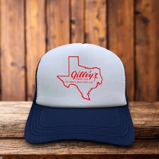 Gilley's Night Club Mens Trucker Hat Navy Snapback Pasadena Texas Baseball Cap