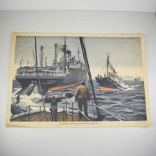 German Whaling In The Southern Ice Sea - Old School Map - W. Planck - 1940