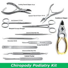 PRO  Podiatry Kit – Chiropody Tools, Ingrown Nail Clippers, Manicure Pedicure