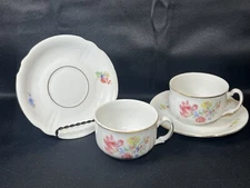 Vintage GKC Germany US Zone Teacups & Saucers Gareis Kunhl & Co. 1940’s