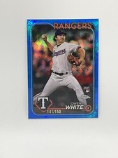 Owen White 2024 Topps Chrome Logofractor #211 Rookie Blue Refractor RC /150
