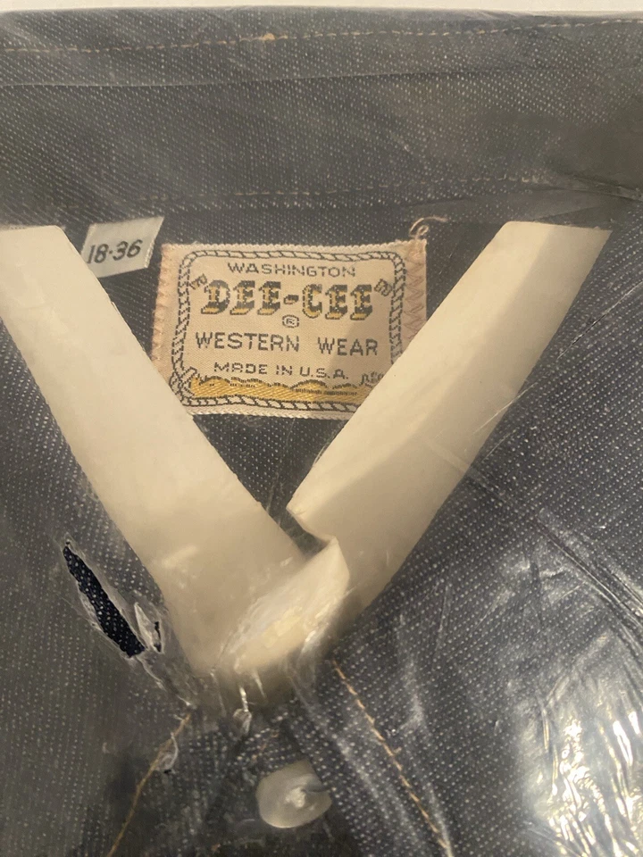 VTG Washington Dee-Cee Western Wear Form Fitting Long Tail Pearl Snap 18-36 NOS - Image 2 of 4