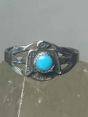 Phoenix ring Navajo band turquoise southwest sterling silver women girls 