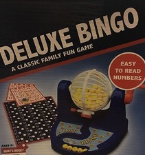 Family Play Deluxe Bingo Set Family Classic Fun Game 6 Items-75Balls,34Cards