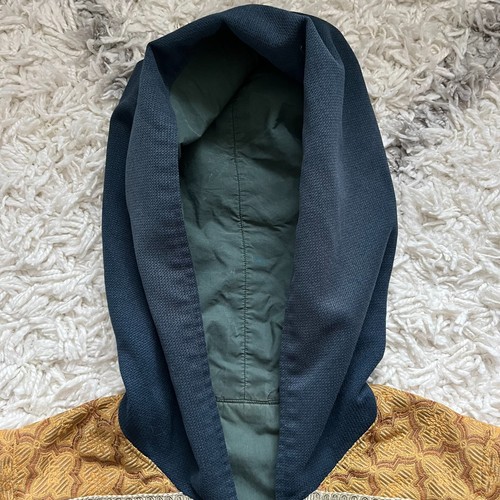 Hooded Long Vest Costume Renaissance Medieval Vintage Role Play Blue Gold - Picture 6 of 11