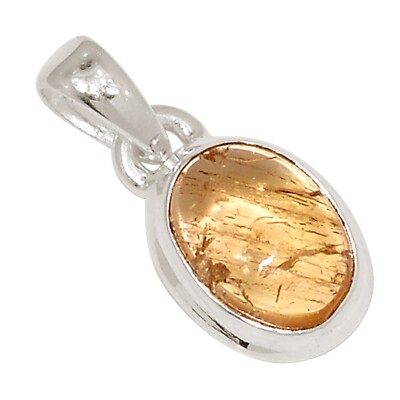 Natürlicher kaiserlicher Topas - Brasilien 925 Sterling Silber Anhänger Schmuck ALLP-30189