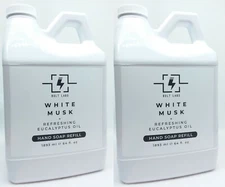 2 Home & Body Company WHITE MUSK Eucalyptus Liquid Hand Soap Wash 64 oz REFILL