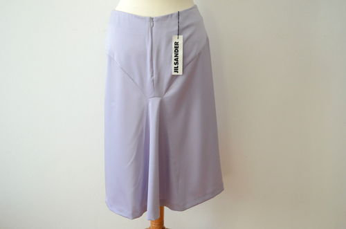 Falda midi JIL SANDER ¡NUEVA! D 36 IT 40 hasta la rodilla línea A lavanda púrpura - Imagen 4 de 5