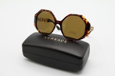 NEW VERSACE VE4395 108/73 HAVANA OVERSIZED WOMEN display picture 1