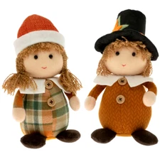 Autumn Plaid Pilgrim Set Of 2 From Boston International 