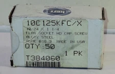 50 NEW KERR LAKESIDE 10C125KFC/X FLAT SOCKET HEAD CAP SCREWS  NIB **MAKE OFFER**