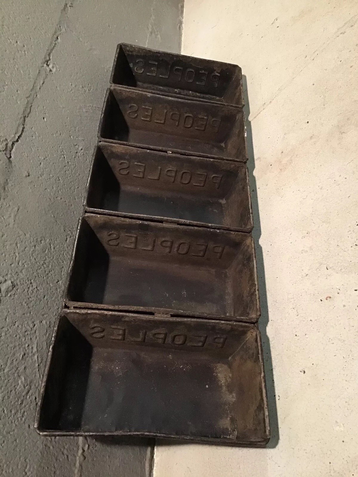 Peoples Bakery Antique 5 Loaf Bread Pan Tamaqua PA Area Parts Bin