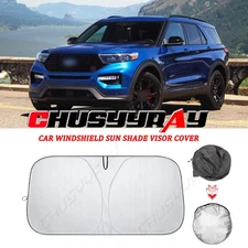 Foldable Windshield Sun Shade for Ford Explorer UV Heat Block&Sun Protection