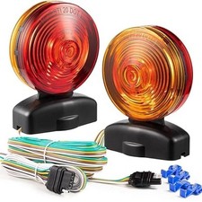 12v Magnetic Towing Tow Light Trailer Rv Tow Dolly Tail Towed Amberred Lamp 12v Magnetic Towing Tow Light Trailer Rv Tow Dolly Tail Towed Amberred Lamp