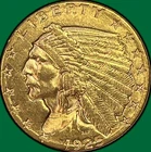 1925-D Indian Head Quarter Eagle Brilliant Uncirculated BU Coin #44041