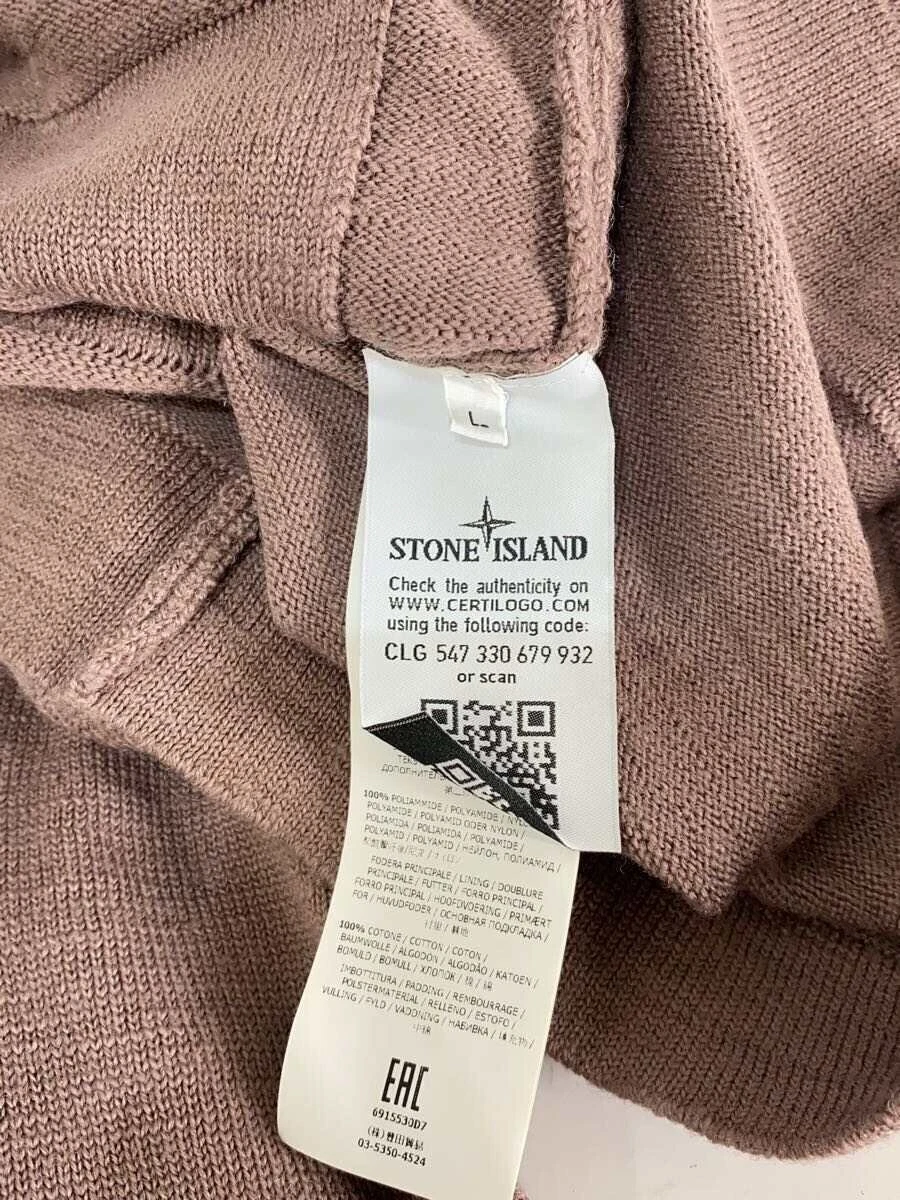 Felpa con cappuccio e zip STONE ISLAND rosa L usata