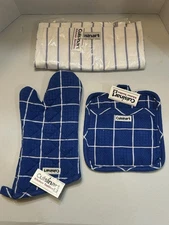 CUISINART KITCHEN OVEN MITT / GLOVE & POTHOLDER SET W/ APRON - BRAND NEW