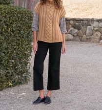 Frank  Eileen Westport Illusion Wide-Leg Pull-On Jeans Black Tuxedo