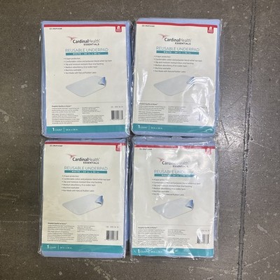 Cardinal Health Underpad Reusable 34x36 Washable Incontinence Bed Pad Lot of 4