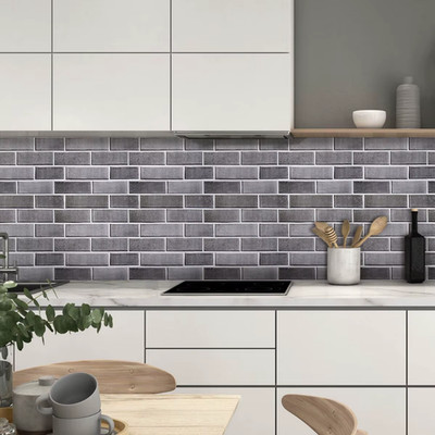 1/10 Stück 3D Wandaufkleber selbstklebend Kunstziegel Wand Panel abziehen und kleben