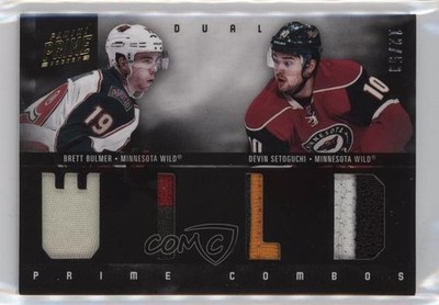 2011 Panini Prime Combos Dual Materials 12/50 Devin Setoguchi Brett Bulmer dd2
