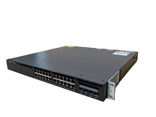 Cisco Catalyst WS-C3650-24PS-E 24 Port PoE Ethernet Network Switch 4x1Gb SFP - 第 1/6 張圖片