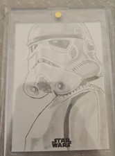 Topps Starwars Sketch Card 1/1 Stormtrooper Signed Kevin B Cleveland