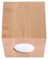 Quadratische Deckenleuchte Holz B:10Cm Klein GU10 Flur Wohnzimmer Lampe