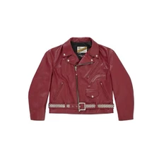 Supreme Number (N)ine Schott Perfecto Leather Jacket Red Size: XL