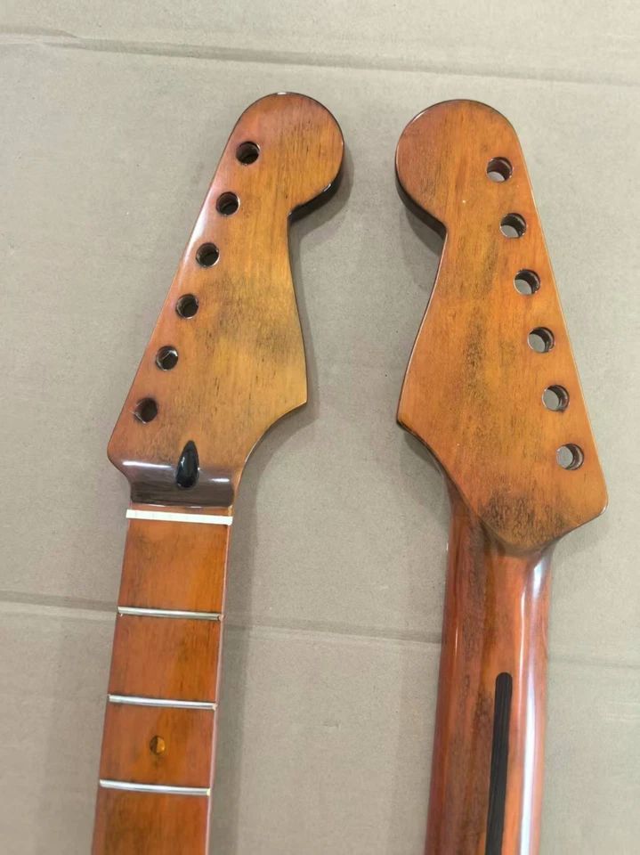 Roasted Maple E-Gitarrenhals Edelstahl 22 Bünde glänzend für Fender Start