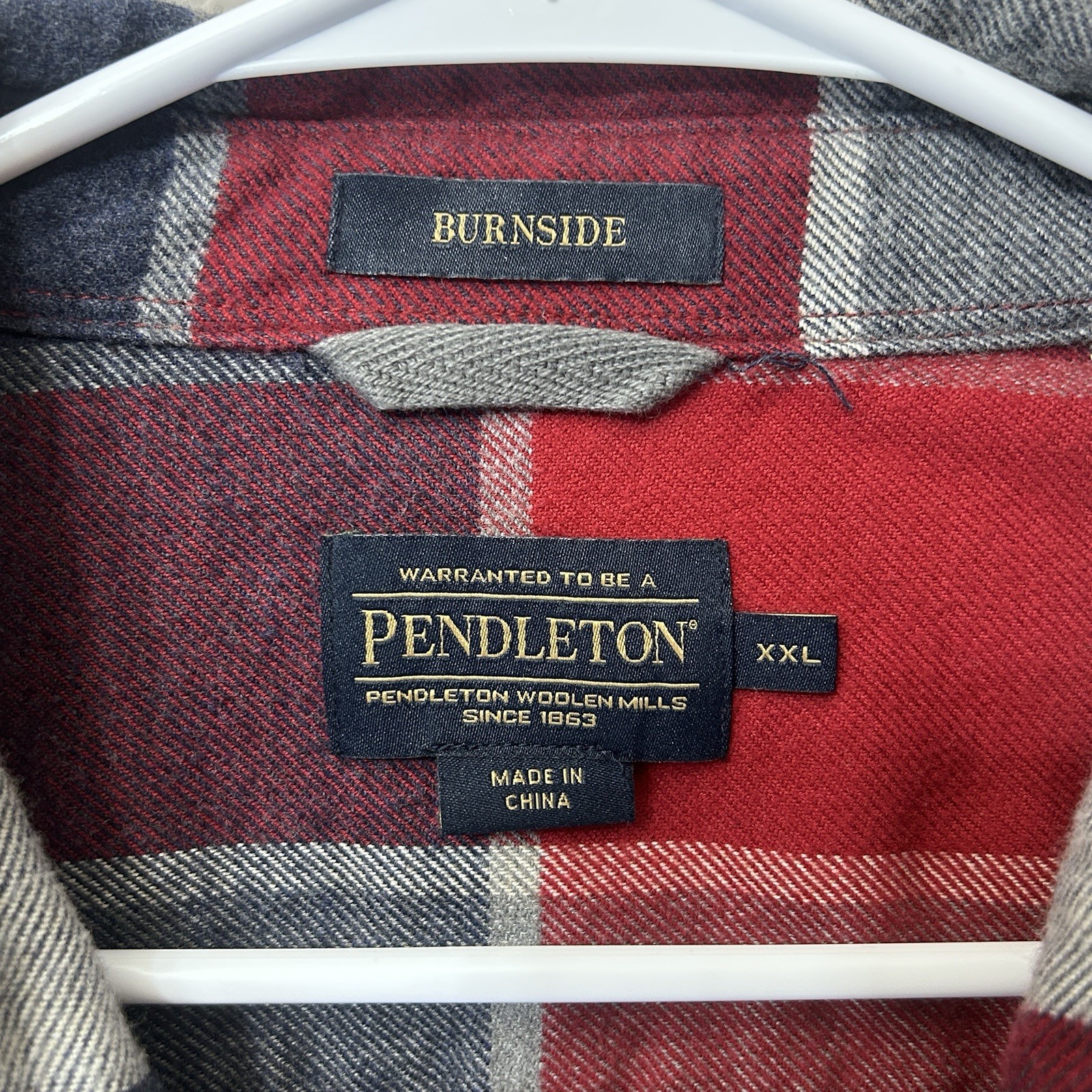 Pendleton Burnside Button Up Plaid Flannel Shirt … - image 3