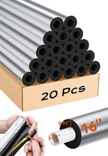 20Pcs Dual Self-Adhesive Pipe Insulation Foam Tube 3/4'' ID Pre-Slit Water Pi...