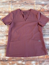 FIGS Casma Three Pocket Mauve Scrub Top Size Small
