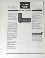 Schede tecniche Canon 1998: Power Drive Booster PB-E2 e controller wireless LC-4