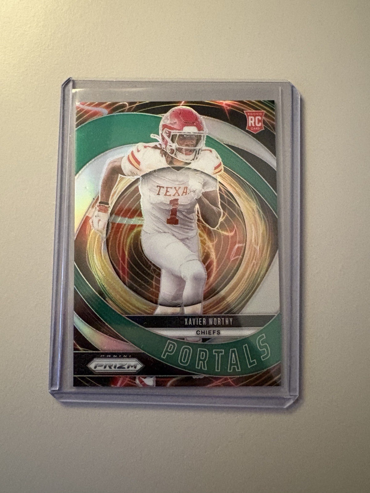 Xavier Worthy 2024 Panini Prizm Football Portals Green Rookie 