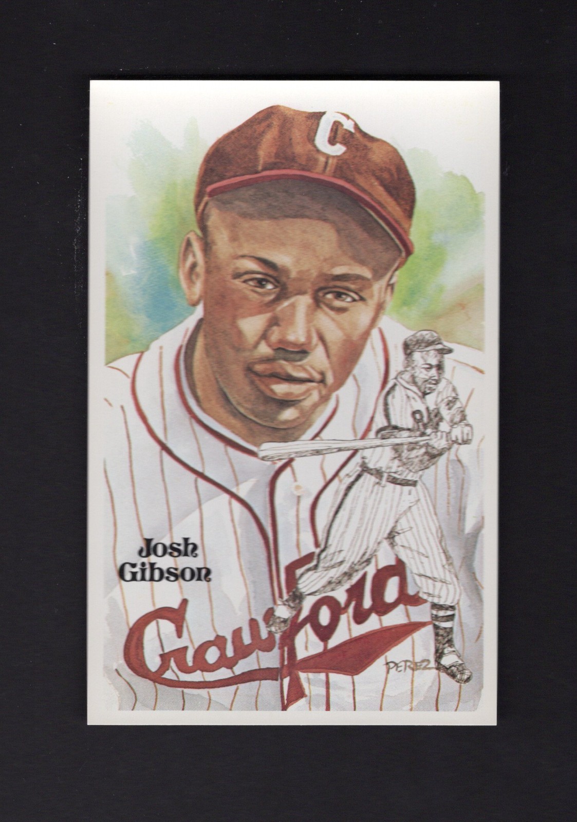 Josh Gibson #128 Baseball Cards 1981 Perez Steele HOF Postcard trading card — raw and PSA graded price guide